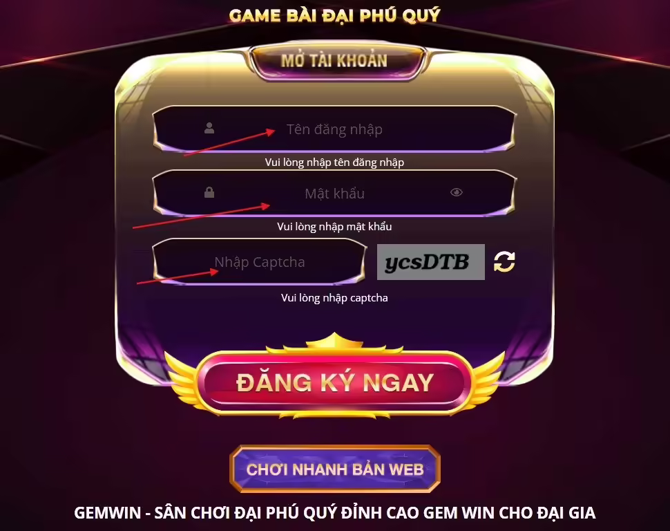 Thông tin bạn cung cấp khi đăng nhập phải chính xác