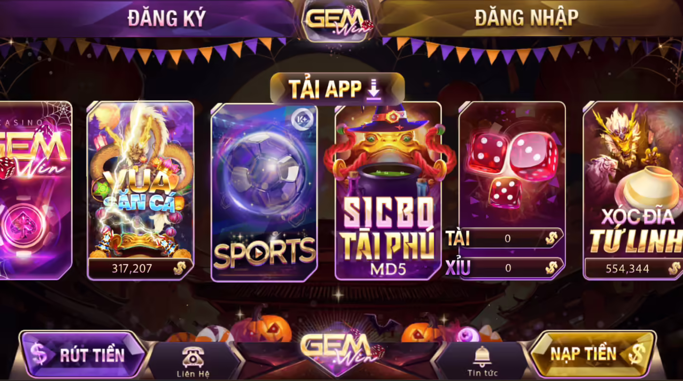 Truy cập vào cổng game Gemwin
